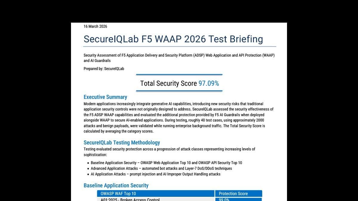 Report: SecureIQLab WAAP and LLM Efficacy Test