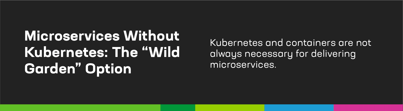 Banner with title of this section -- Microservices Without Kubernetes: The 'Wild Garden' Option