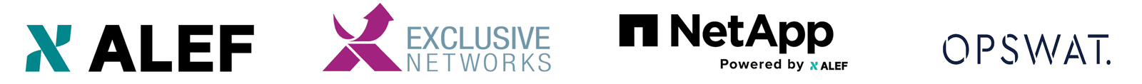 Alef, en, netapp & opswat logo