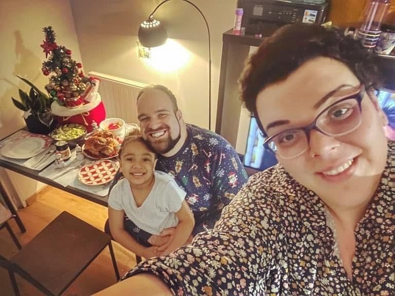F5er George Pischinas enjoys his last Christmas with his sister, Vera, who suffered from a rare family of SMARCB1-deficient cancers. F5er George Pischinas enjoys his last Christmas with his sister, Vera, who suffered from a rare family of SMARCB1-deficient cancers.