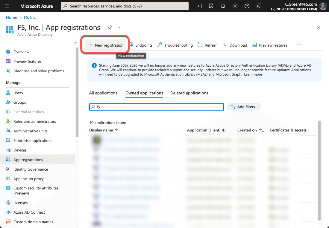 Azure AD App Registration