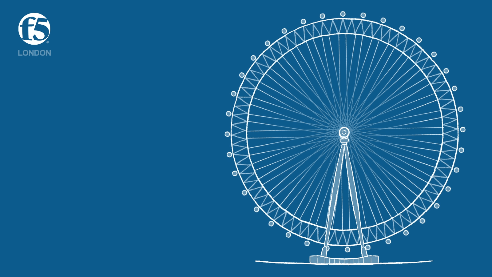 london ferris wheel on blue background