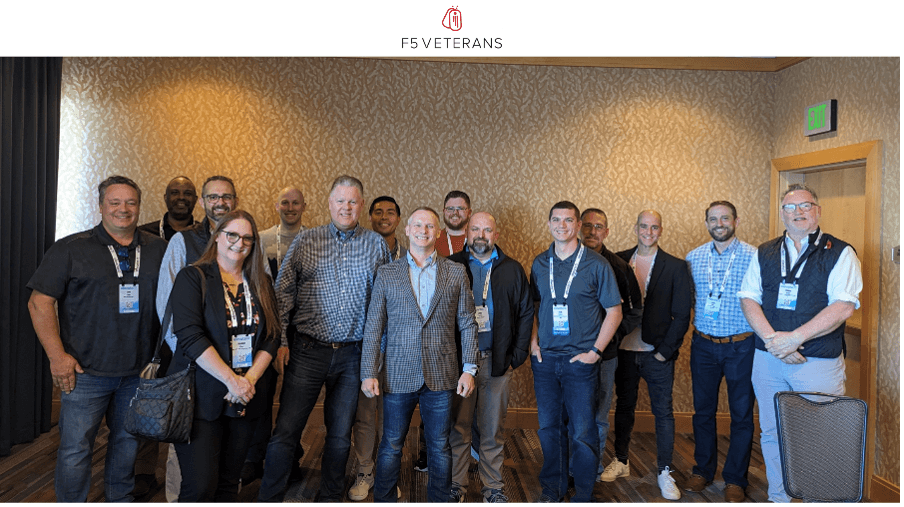 Members of the F5 Miliary Veterans EIG gather for an impromptu meeting at an F5 conference in San Diego. Members of the F5 Miliary Veterans EIG gather for an impromptu meeting at an F5 conference in San Diego.