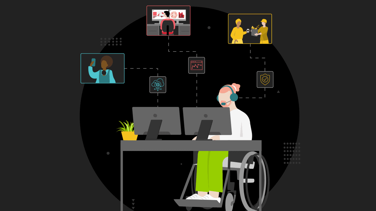 컴퓨터 모니터를 보는 사람