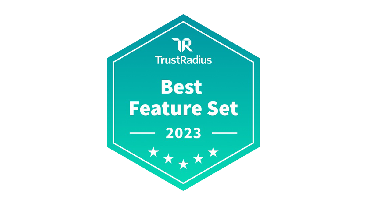 TrustRadius-Award für das beste Feature-Set 2023