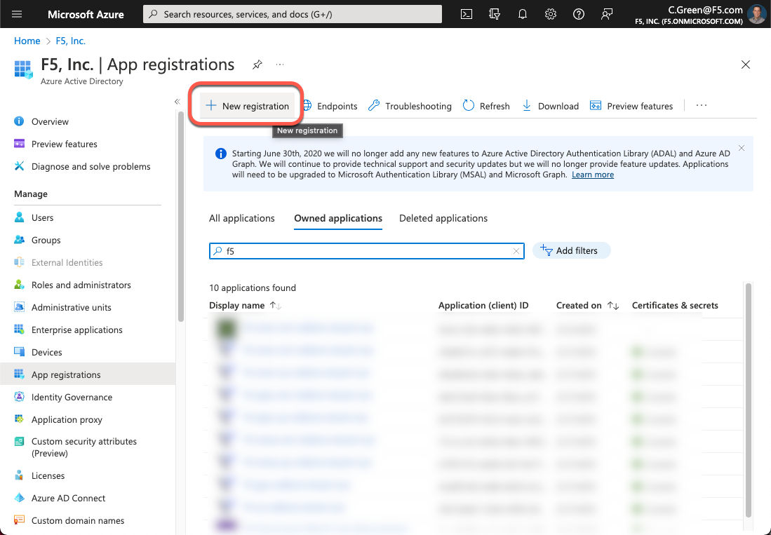 Azure AD App Registration