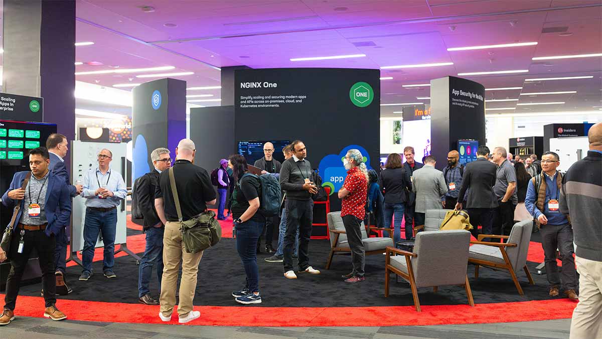 People mingling at AppWorld