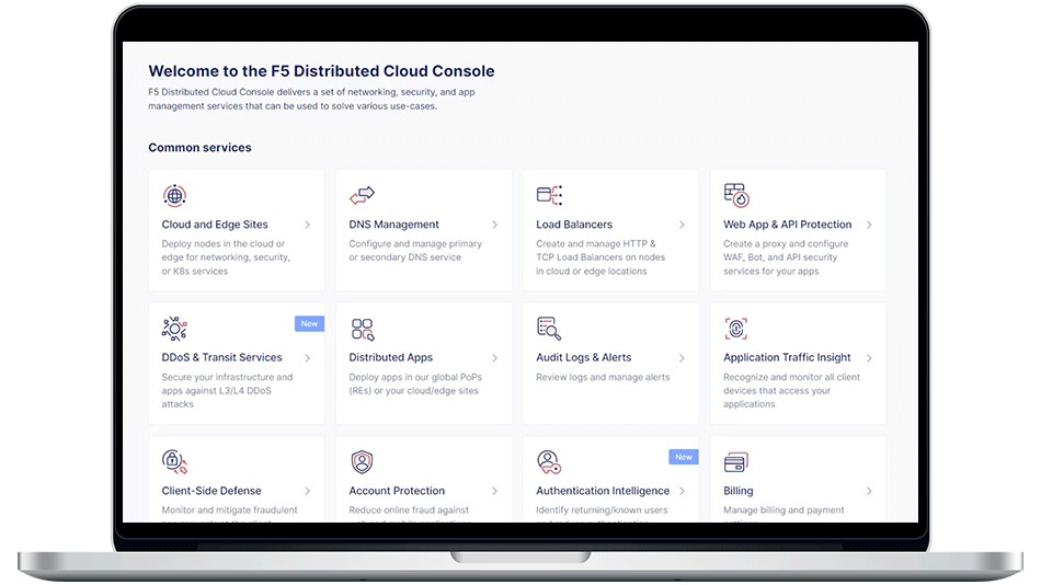 Distributed Cloud Console 포털이 표시된 노트북