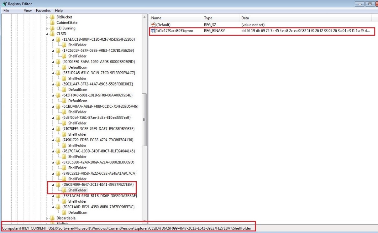 Dridex Figure 3: The IP and PORT registry records