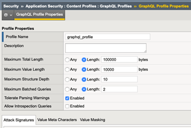 API structure profile