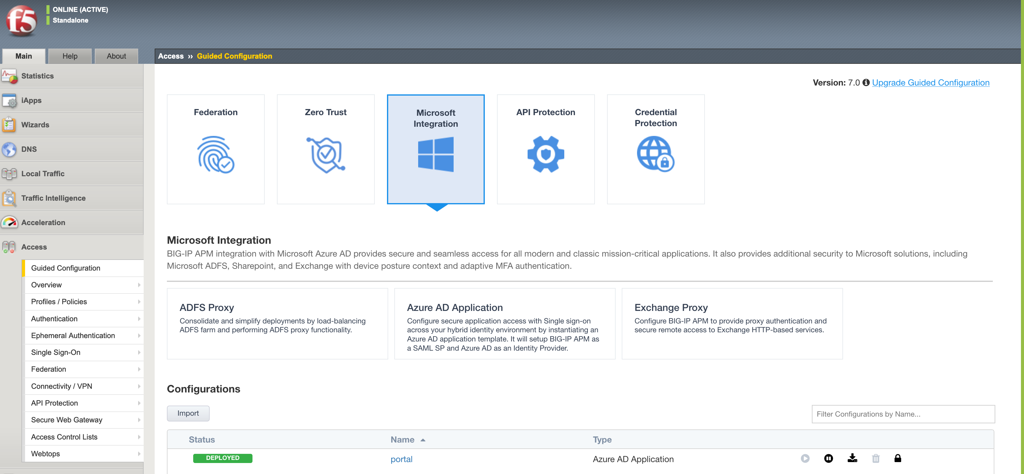 Figura 2: F5 BIG-IP APM proporciona Access Guided Configuration (AGC) para facilitar en gran medida el proceso de incorporación y gestión de aplicaciones clásicas y personalizadas, incluyendo SAP ERP y Oracle PeopleSoft.