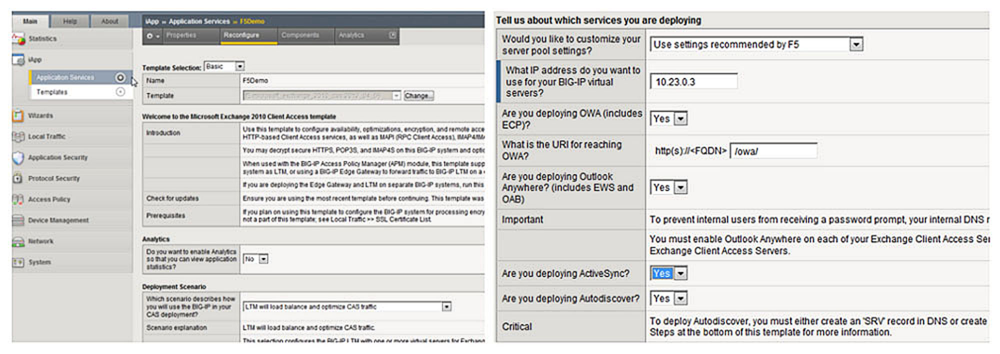 Screenshot of iApp Application Services