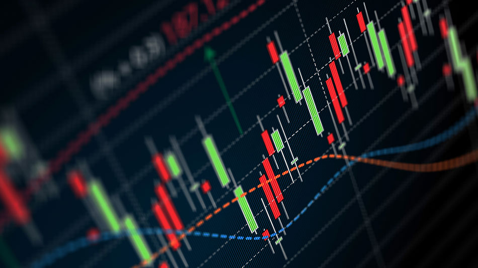 Artful photo of data trend graphs displayed on a computer screen