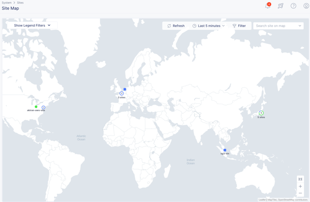 Site位置情報(世界地図)