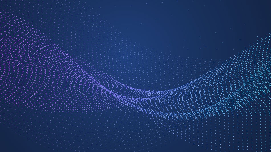 Abstract wave on a blue-purple background